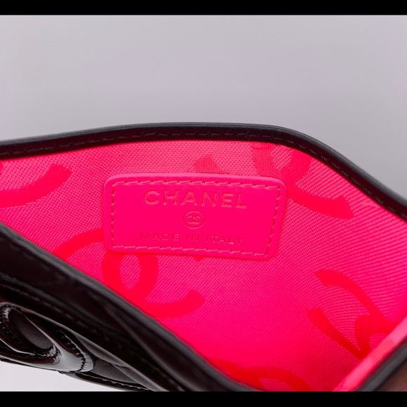 SOLD! CHANEL Black Lambskin Cambon Cardholder - Picture 6 of 8